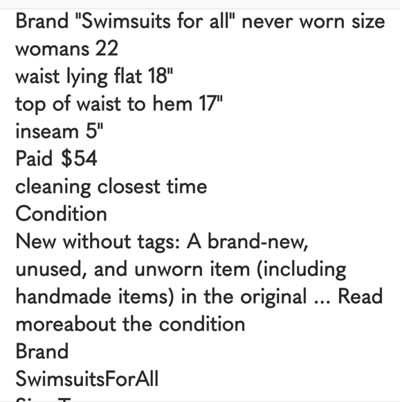 Swimsuits for All Women's size 22 Pucker Bottom Boy Short style - Picture 4 of 4